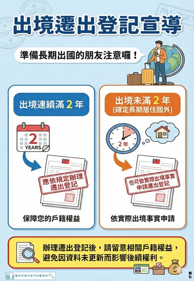 出境遷出登記宣導
