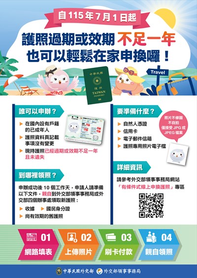 有條件式線上申換護照