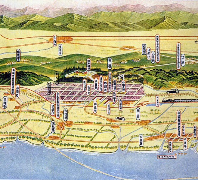 1935年地震後都市計劃的清水地圖