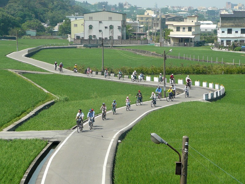 鳥瞰五福圳自行車道